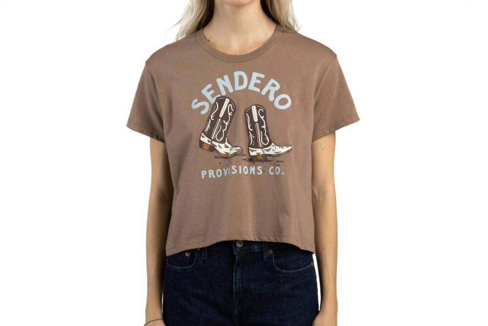 NEW SENDERO PROVISIONS CO. high stepper boxy tee in brown